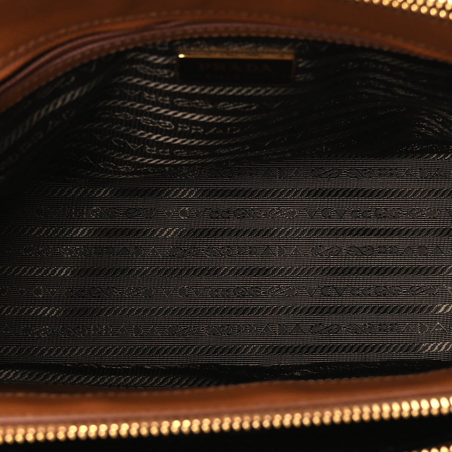 Saffiano Small Galleria Double Zip Tote Caramel