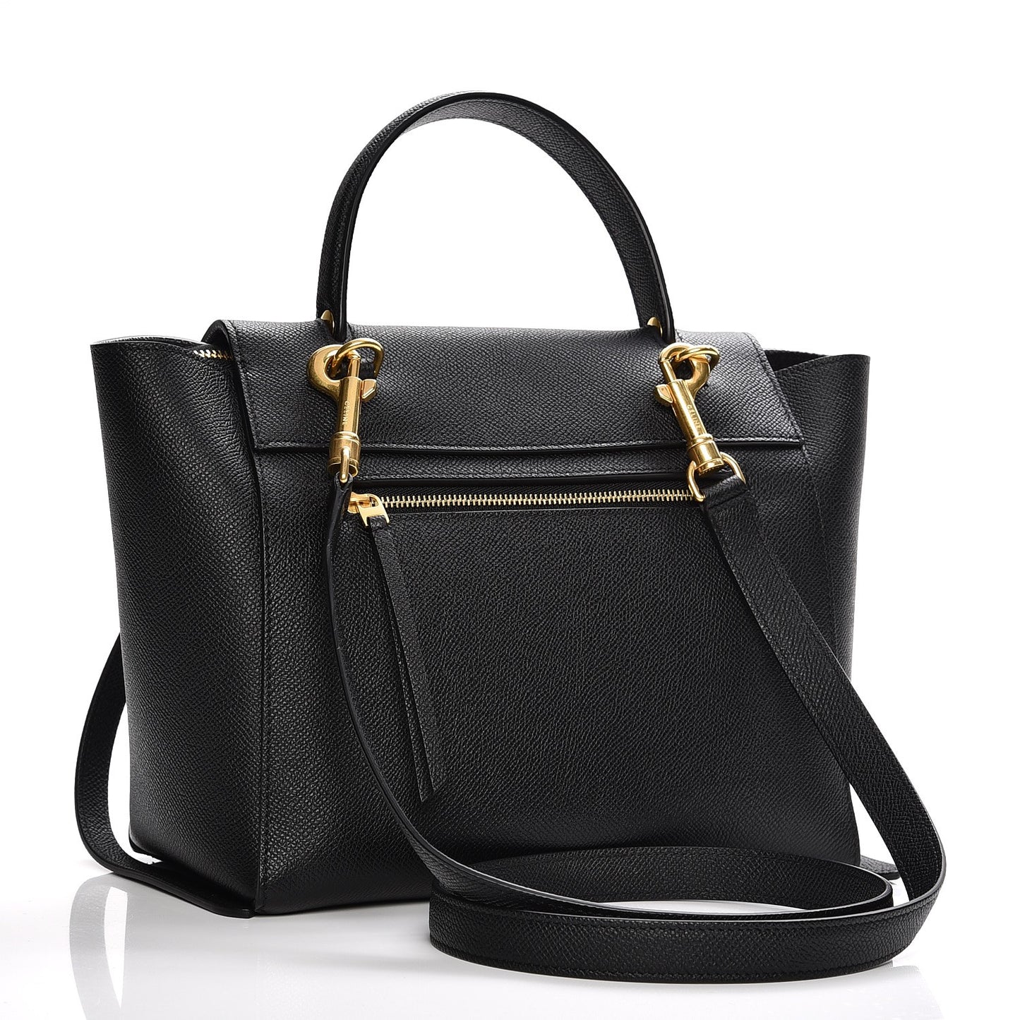 Grained Calfskin Micro Belt Bag Black