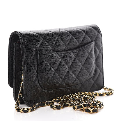 Chanel Caviar Quilted Wallet On Chain WOC Black 3 of 12