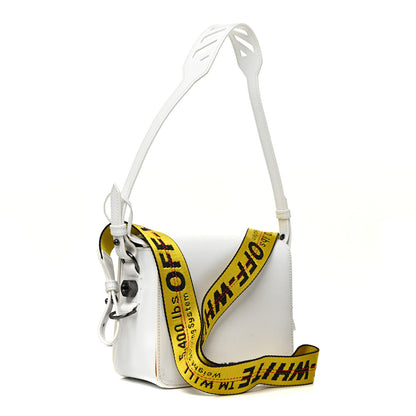 Off-White Saffiano Striped Diag Binder Flap Bag White Black 2 of 25