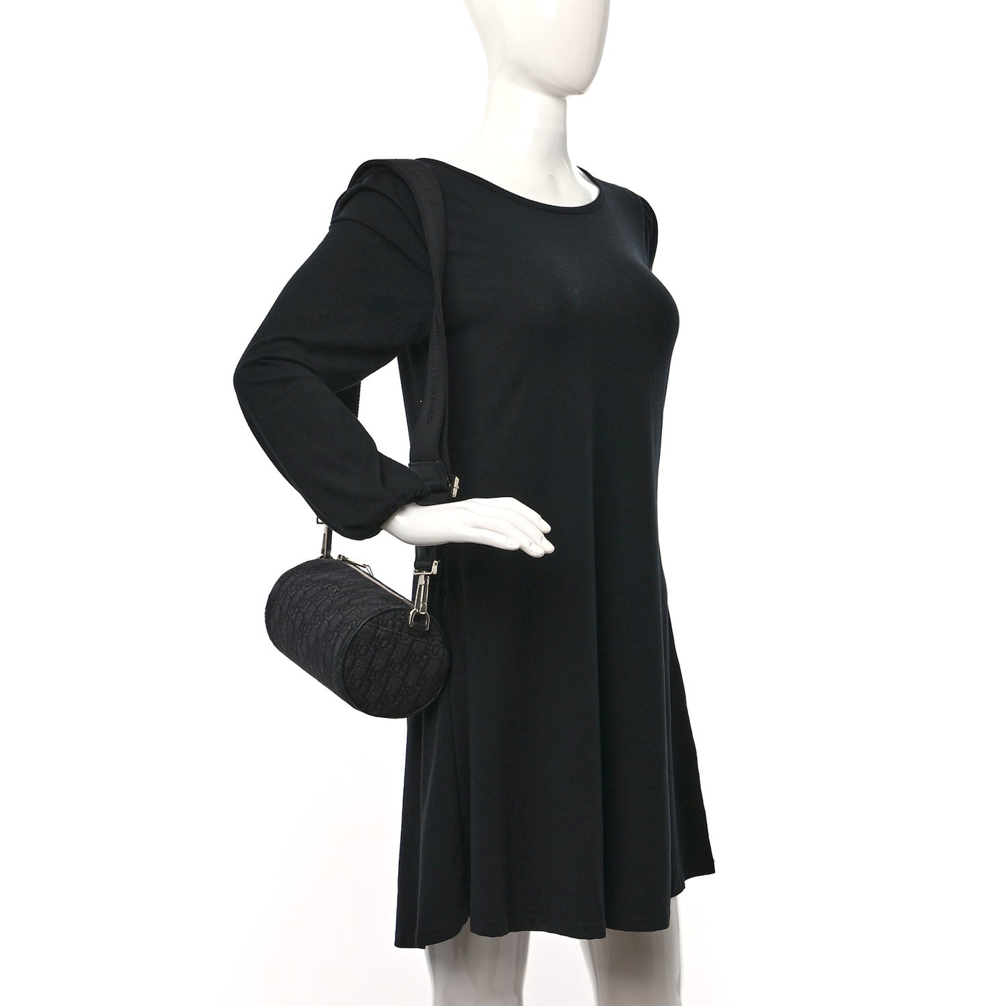 Oblique Roller Messenger Bag Black