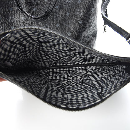 MCM Visetos Medium Liz Reversible Shopper Tote Black 10 of 14