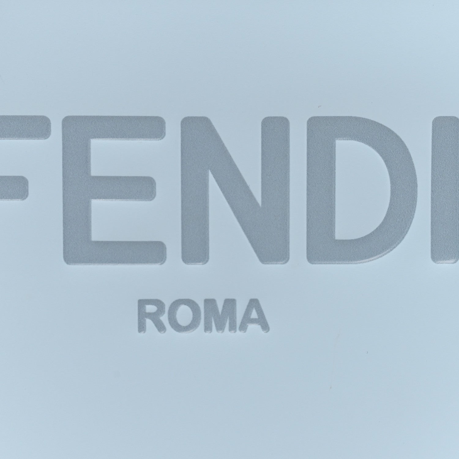 Fendi Vitello King Plexiglass Logo Embossed Mini Fendi Sunshine Shopper Tote Azzurro Baby 8 of 10
