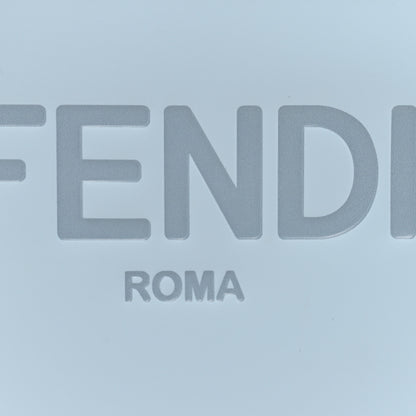 Fendi Vitello King Plexiglass Logo Embossed Mini Fendi Sunshine Shopper Tote Azzurro Baby 8 of 10