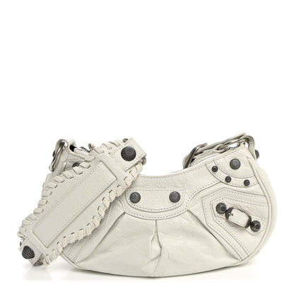 Balenciaga Agneau Arena Le Cagole Shoulder Bag XS Optic White 1 of 10