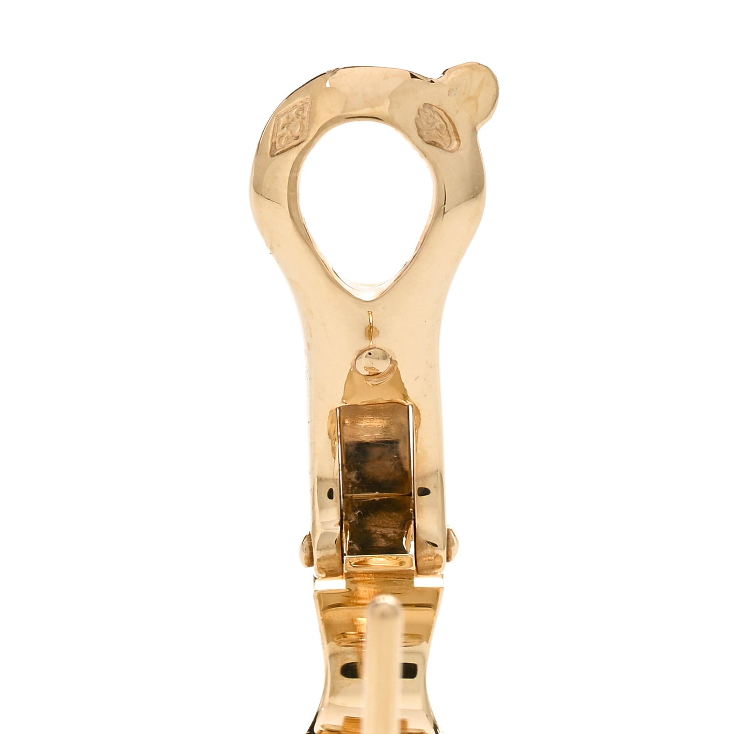 18K Yellow Gold Guilloche Vintage Alhambra Earrings