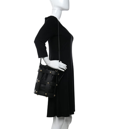 Salvatore Ferragamo Calfskin Cage Bag Black 2 of 10