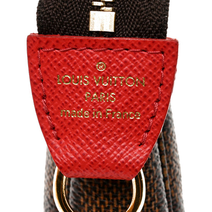 Louis Vuitton Damier Ebene 2019 Christmas Animation Mini Pochette Accessories Red 5 of 9