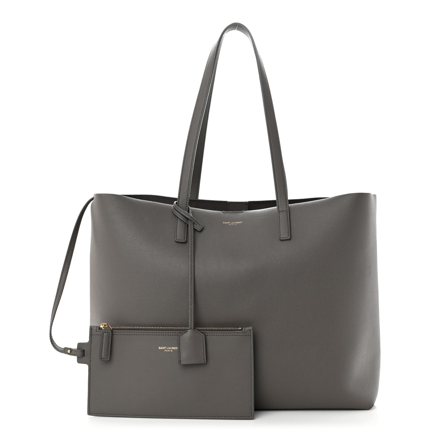 Calfskin Large Shopping Tote Asphalt