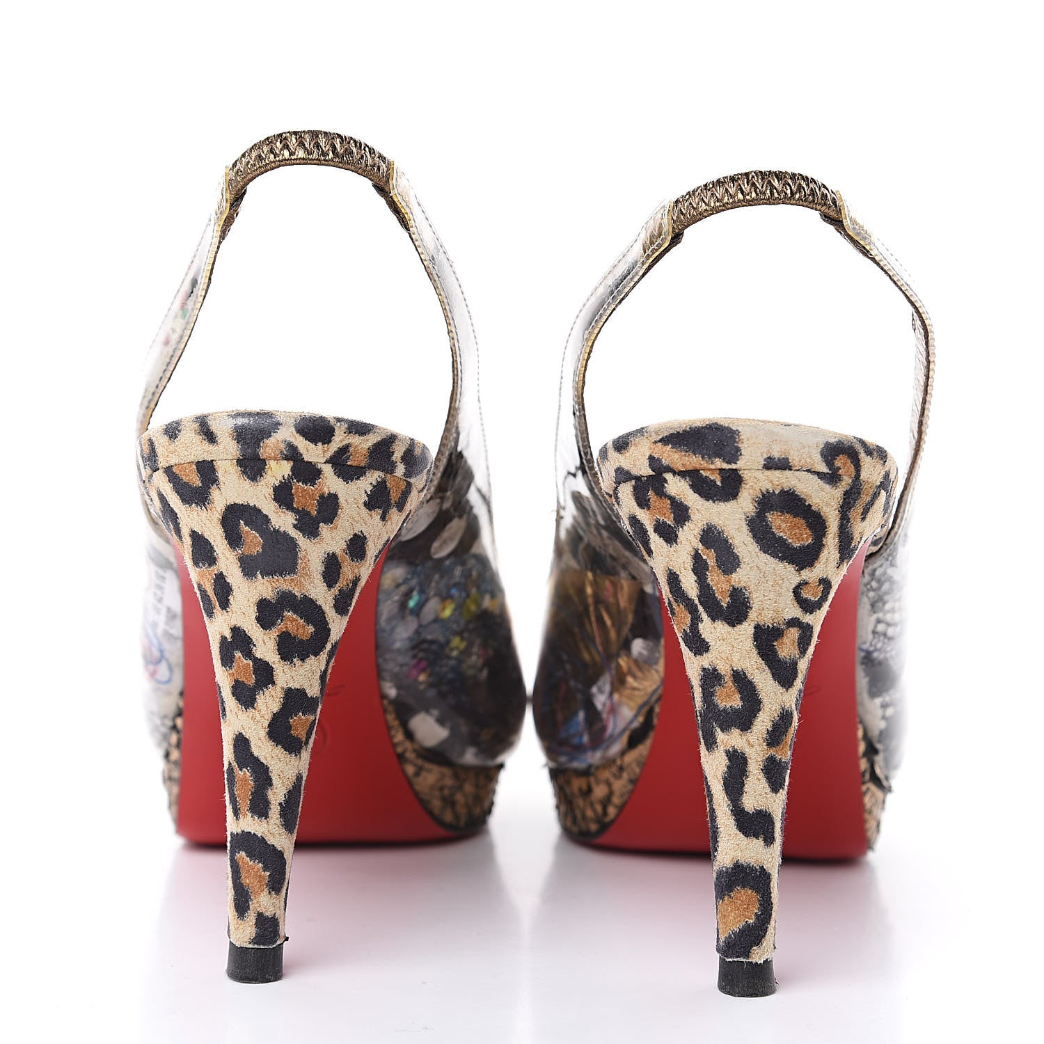 Christian Louboutin PVC Suede Winter Trash 100 Pumps 37 Multi 5 of 12