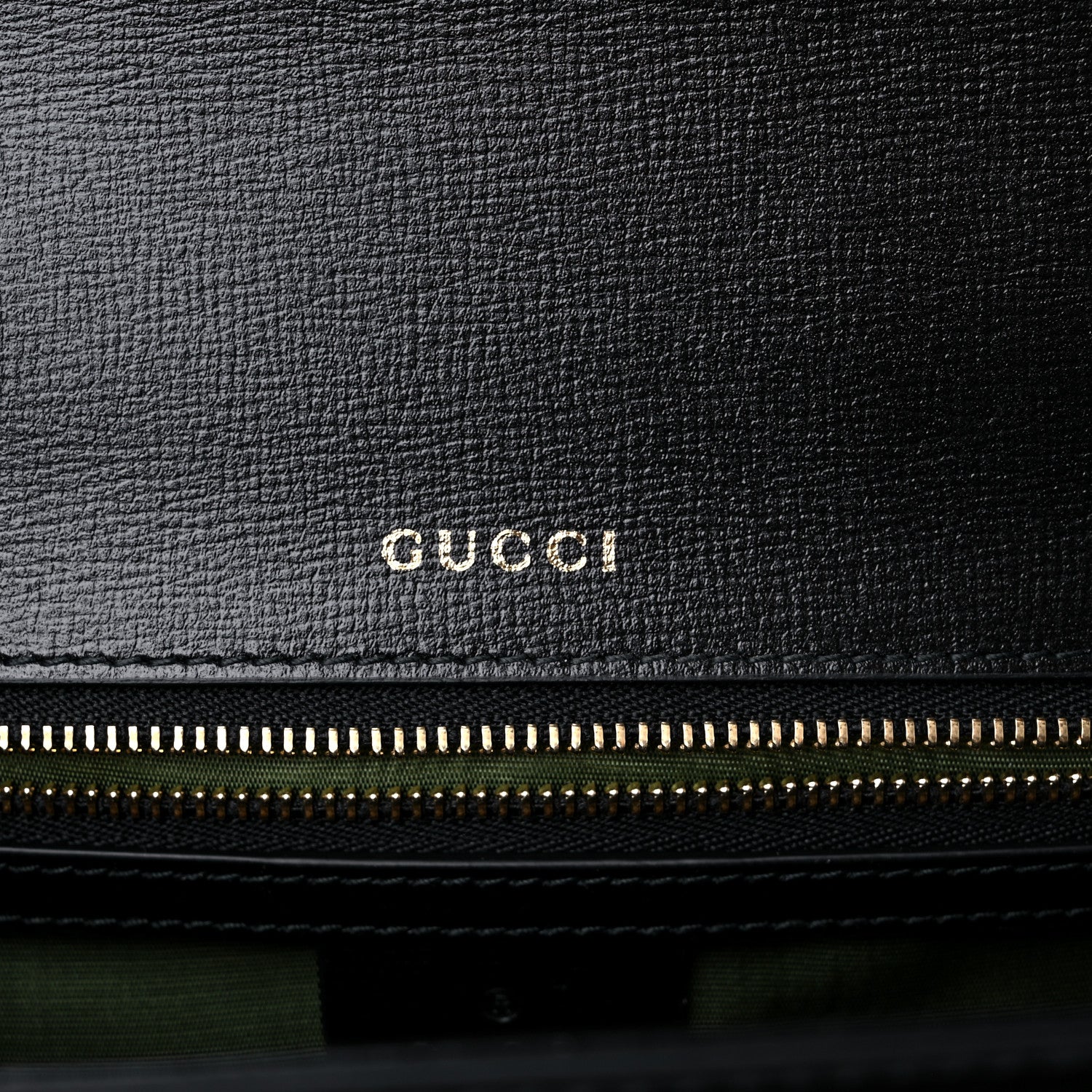 Gucci Textured Calfskin Medium Torchon GG Ring Shoulder Bag Black 6 of 8