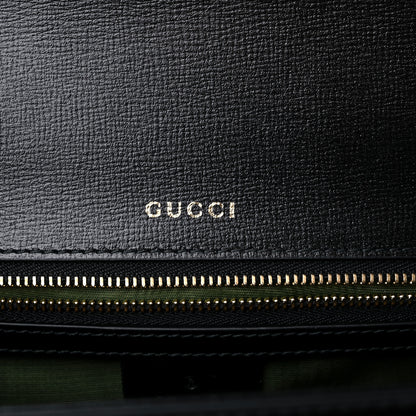 Gucci Textured Calfskin Medium Torchon GG Ring Shoulder Bag Black 6 of 8