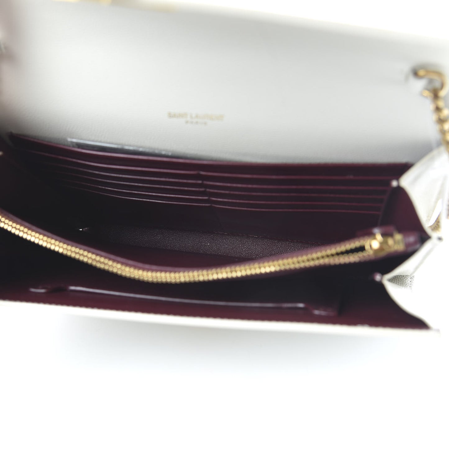 Grain De Poudre Monogram Cassandra Chain Wallet Crema Soft Rouge Legion