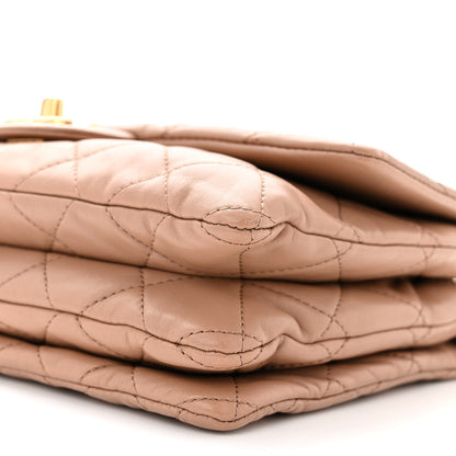 Chanel Lambskin Quilted Medium Pillow Crush Flap Beige 10 of 11