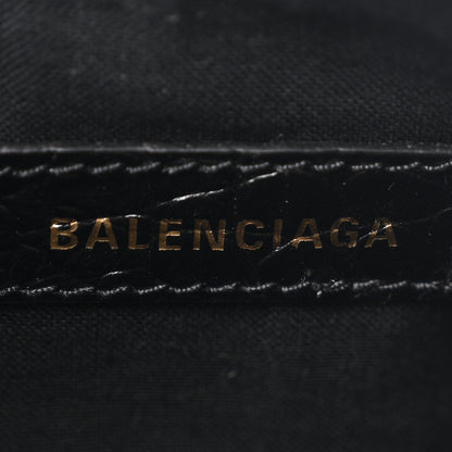 Balenciaga Extra Supple Calfskin Crocodile Embossed Le Cagole Shoulder Bag XS Black 7 of 11