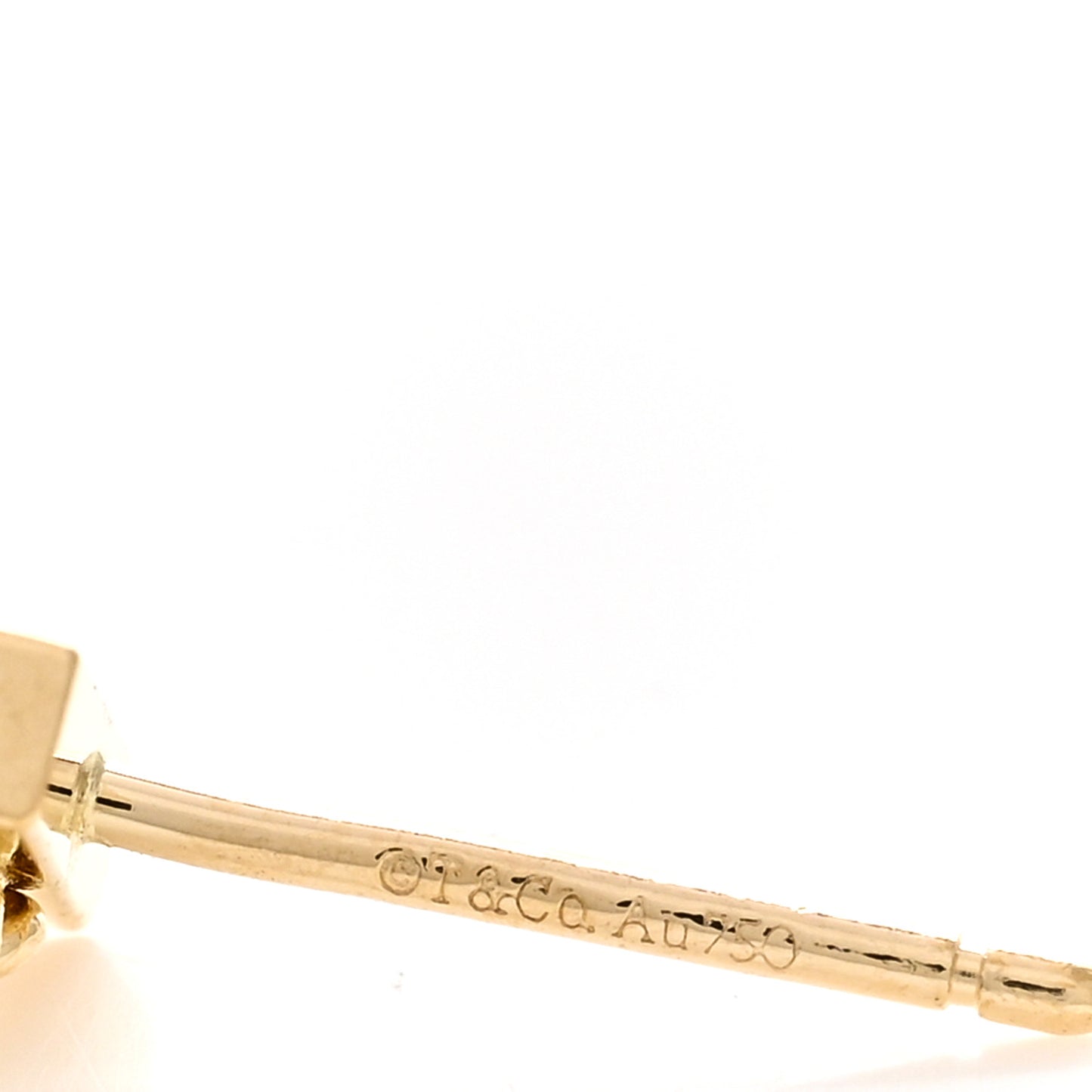 18K Yellow Gold T Bar Earrings