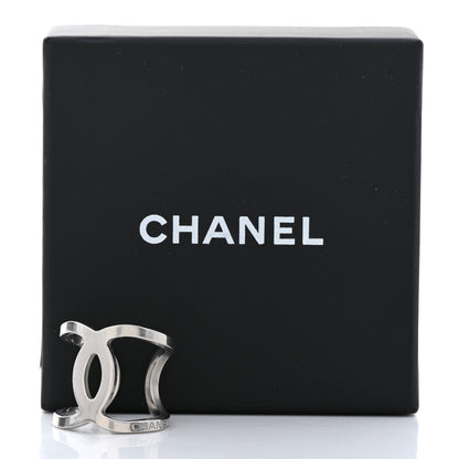 Chanel Metal CC Ring 55 7.25 Silver 6 of 6