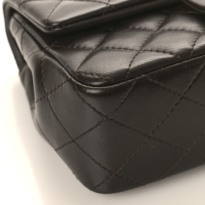 Chanel Lambskin Quilted Mini Rectangular Flap Dark Brown 8 of 9