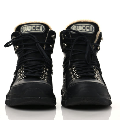 Gucci X SEGA Suede Shearling Calfskin GG Monogram Womens Flashtrek High-Top Sneakers 40 Black 2 of 9