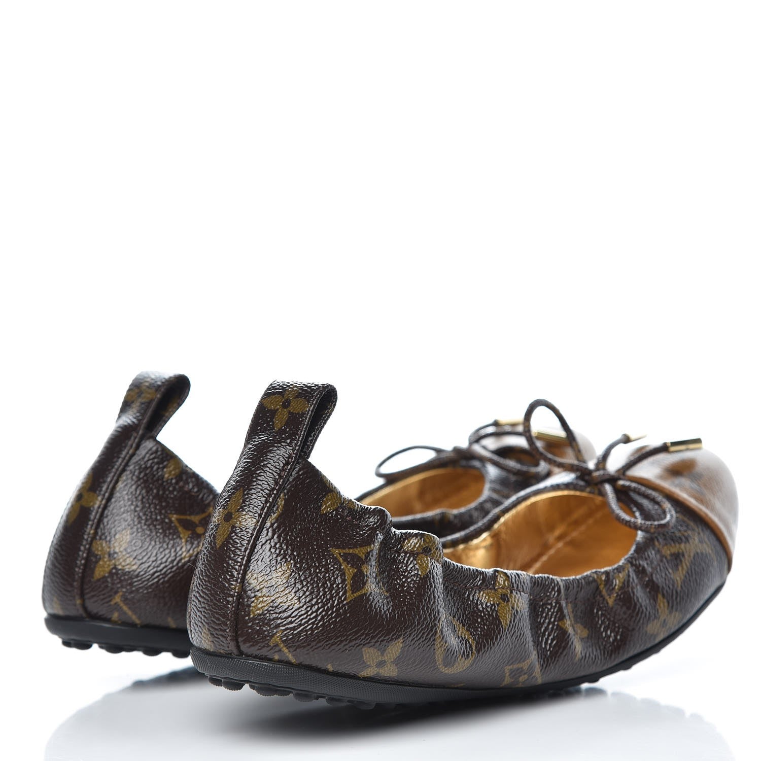 Louis Vuitton Reverse Patent Monogram Flirty Ballerina Flats 38 4 of 7