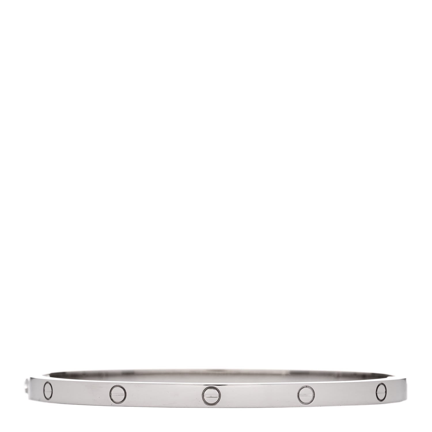Cartier 18K White Gold Small LOVE Bracelet 17 2 of 8