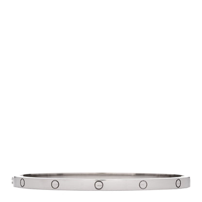 Cartier 18K White Gold Small LOVE Bracelet 17 2 of 8