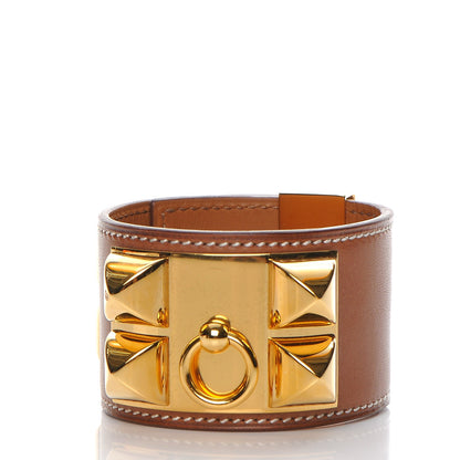 Hermes Barenia Collier De Chien CDC Bracelet S Fauve 3 of 8