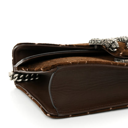 Gucci Velvet Moon Calfskin Crystal GG Monogram Small Dionysus Shoulder Bag Brown Vintage Cocoa Black Diamond 9 of 10