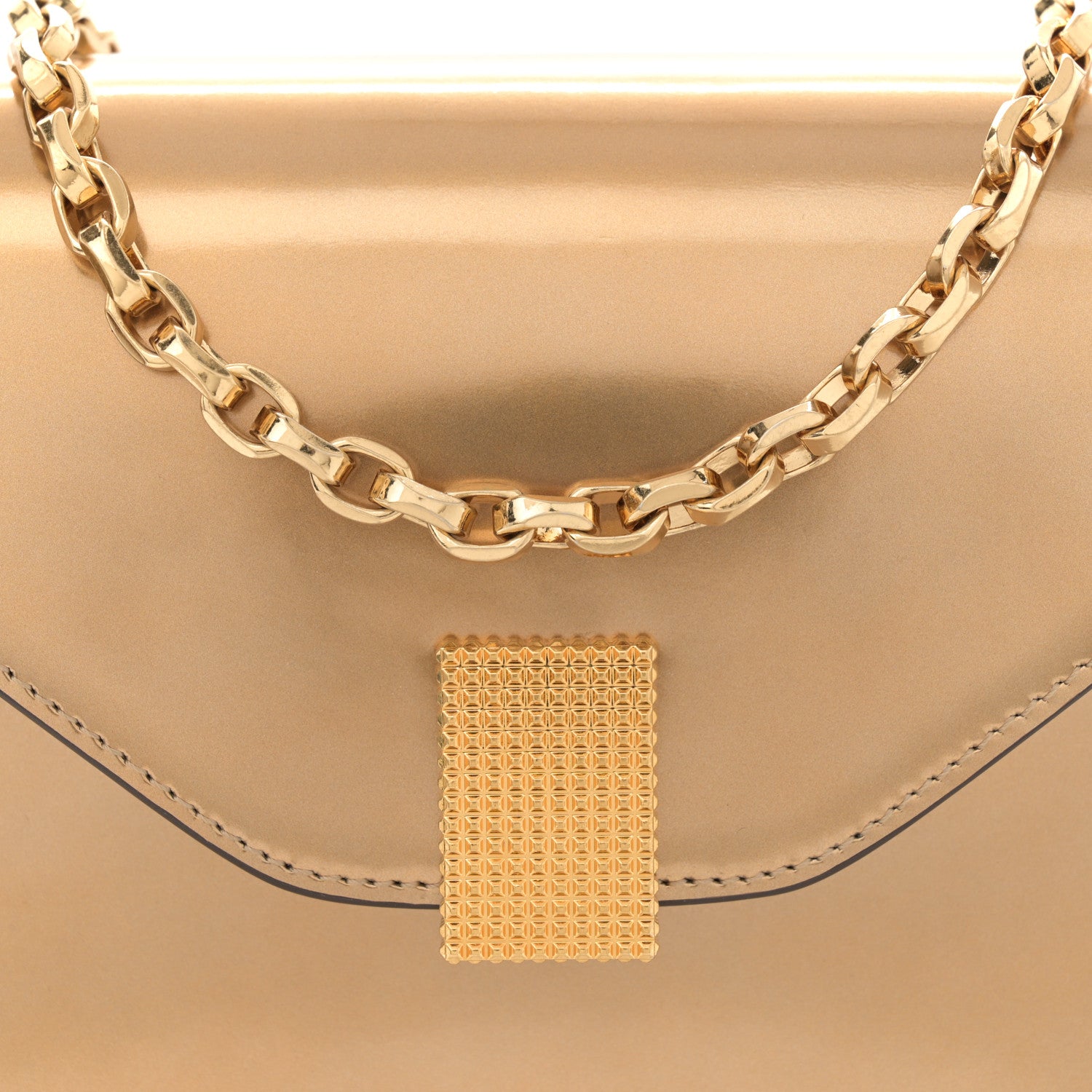 Lanvin Metallic Calfskin Concerto Bag Gold 7 of 9