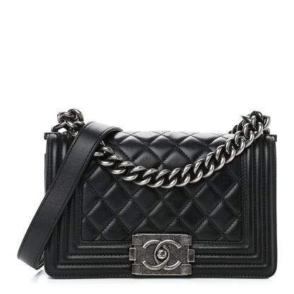 Chanel Lambskin Quilted Small Boy Flap Black 1 of 9