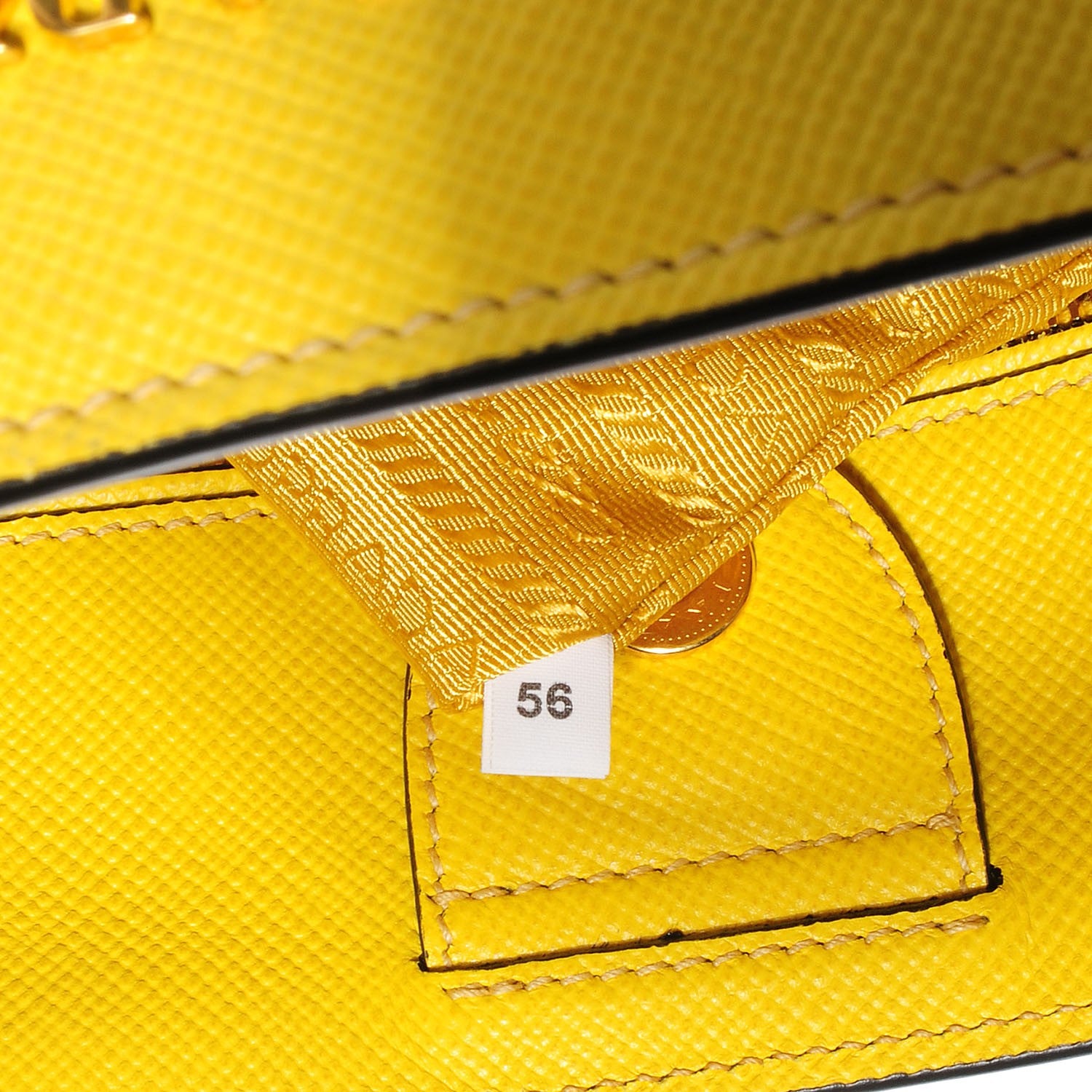 Prada Saffiano Cuir Front Pocket Tote Girasole 8 of 10