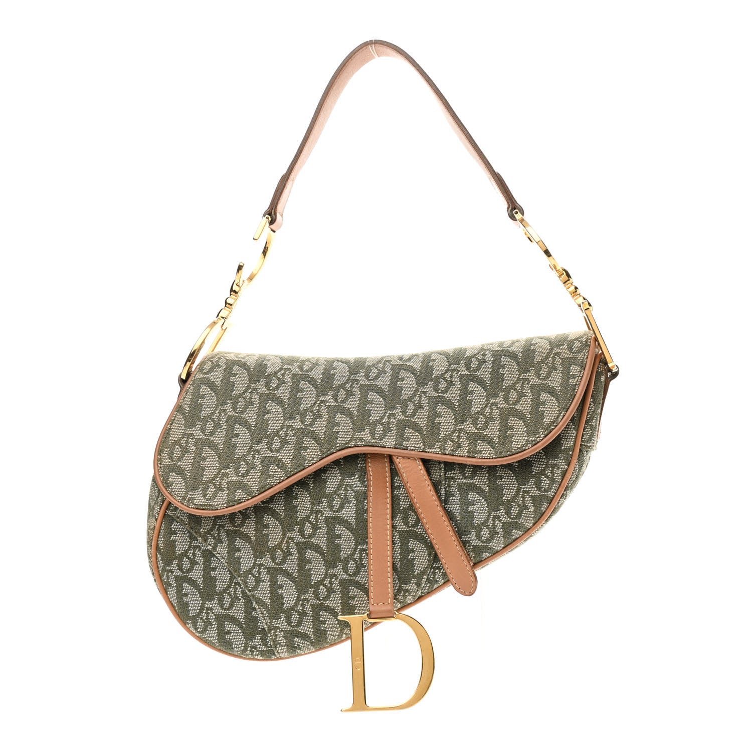 Christian Dior Monogram Saddle Bag Green 1 of 10