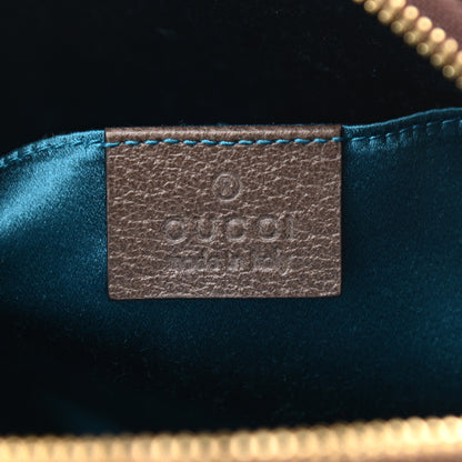 Gucci GG Supreme Monogram Textured Dollar Calfskin Web Small Ophidia Dome Shoulder Bag Beige Ebony New Acero 7 of 12