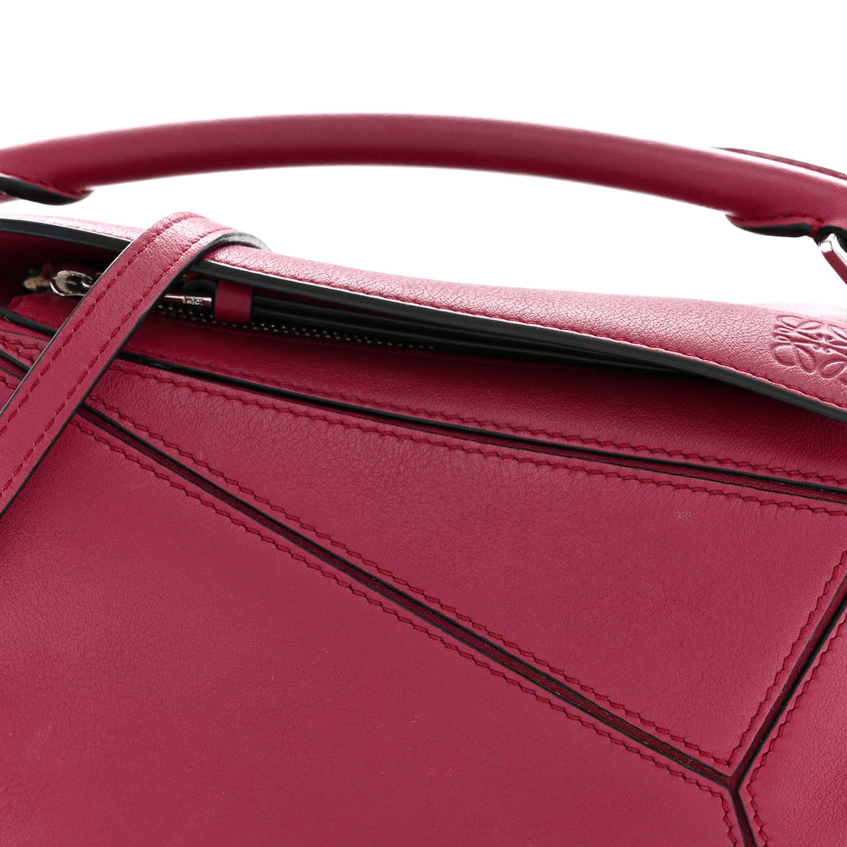 Calfskin Mini Puzzle Bag Raspberry