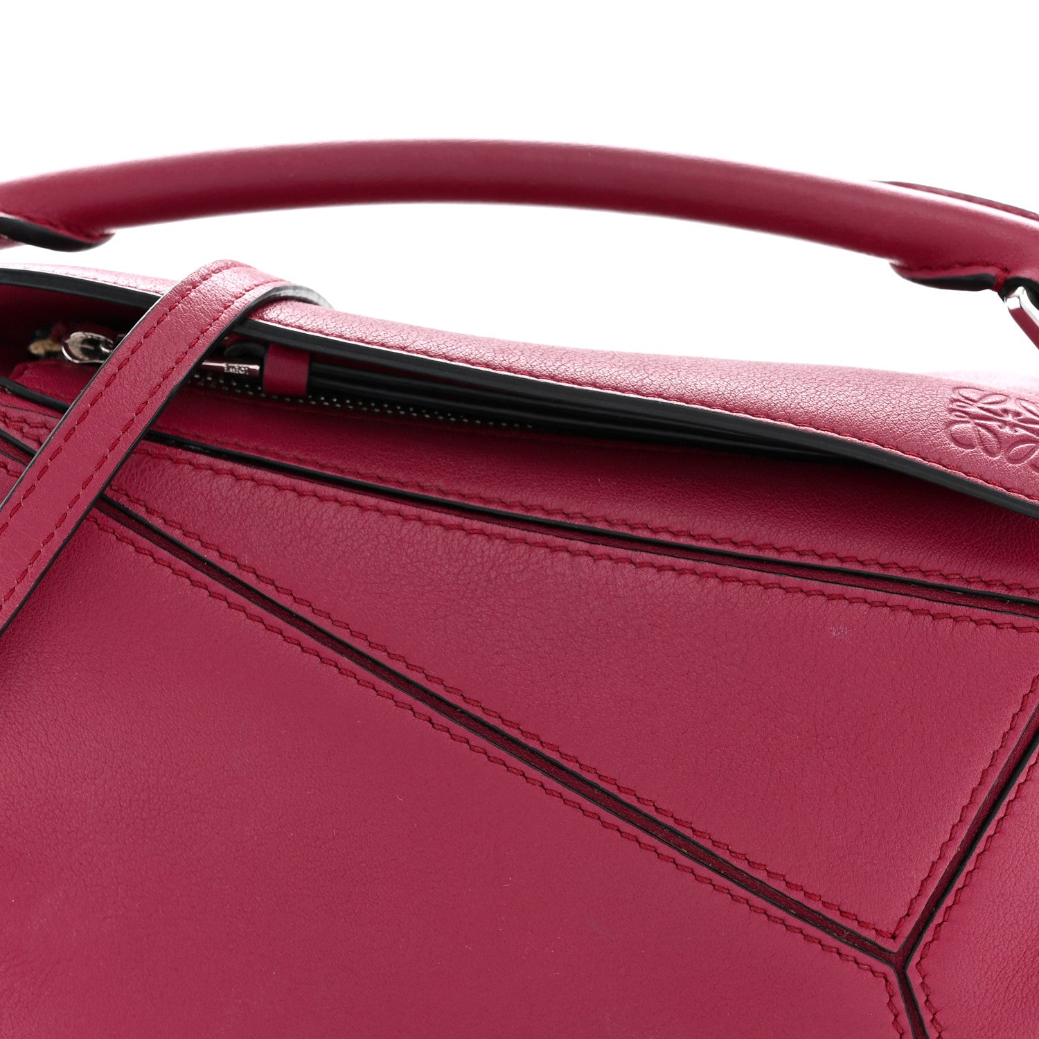 Loewe Calfskin Mini Puzzle Bag Raspberry 8 of 10