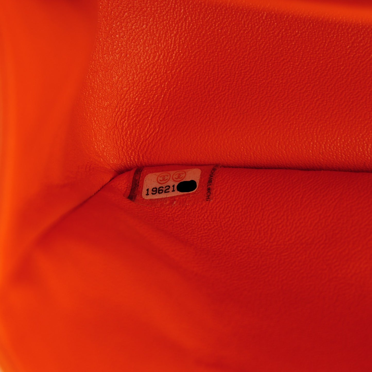 Patent Quilted Jumbo Double Flap Orange