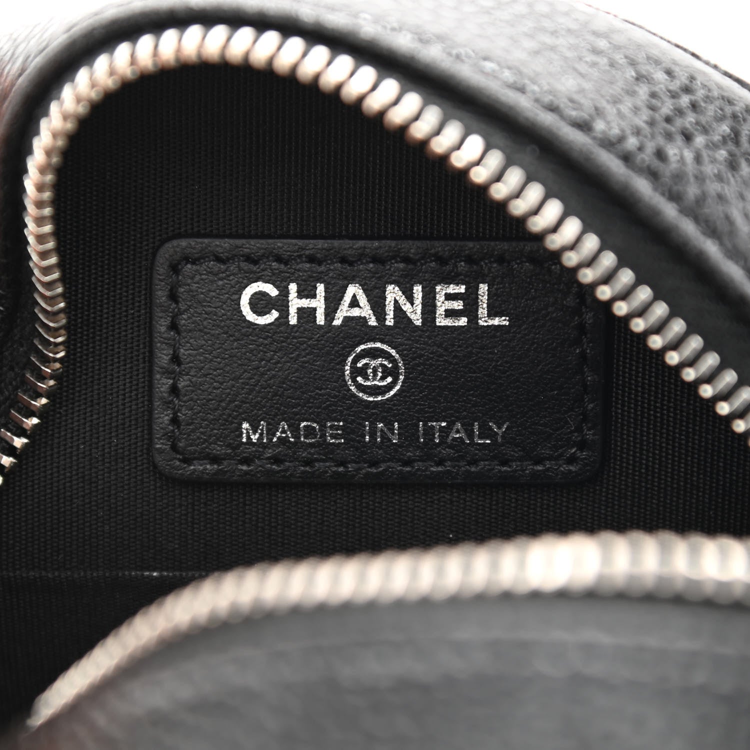 Chanel Caviar Camellia Embossed Round Clutch With Chain Black 6 of 11