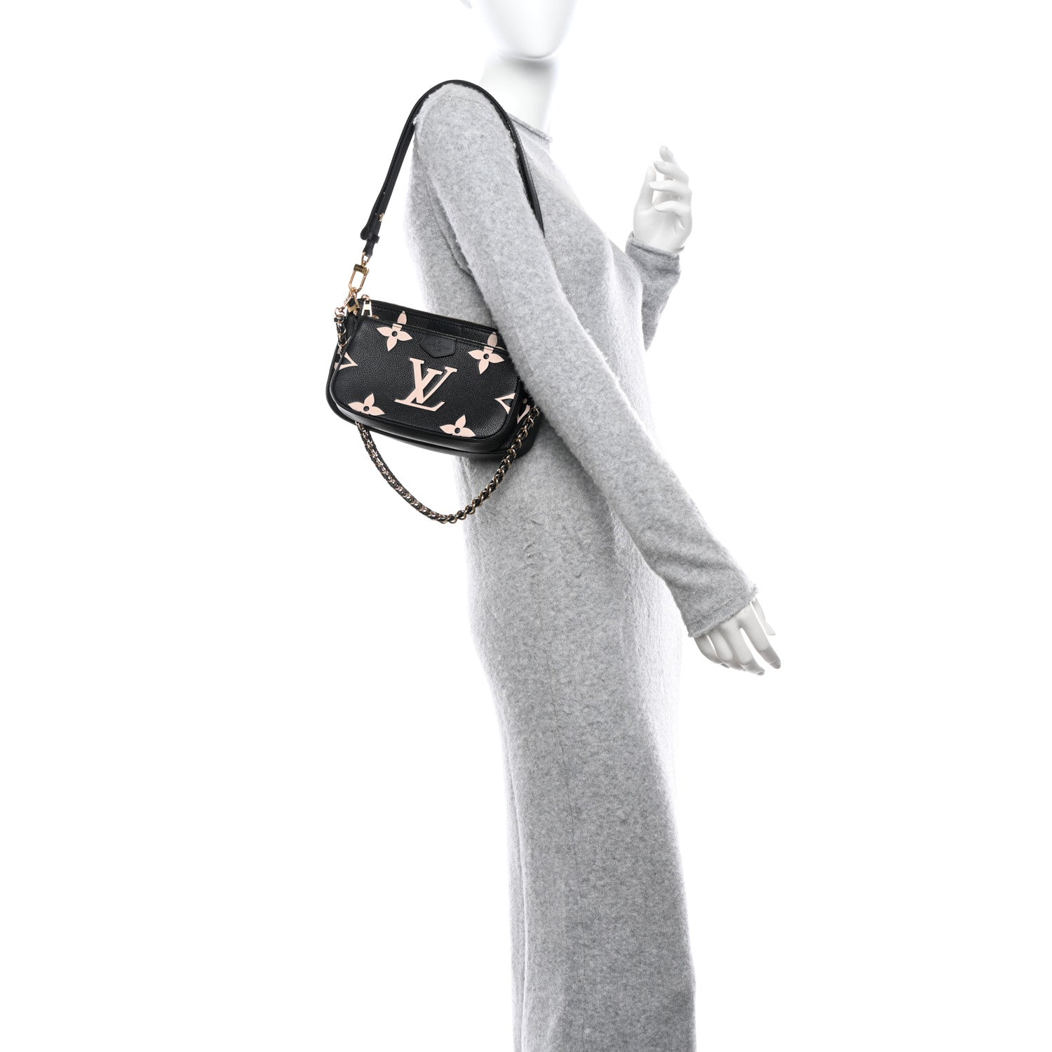 Louis Vuitton Empreinte Monogram Giant Multi Pochette Accessories Black Beige 2 of 10