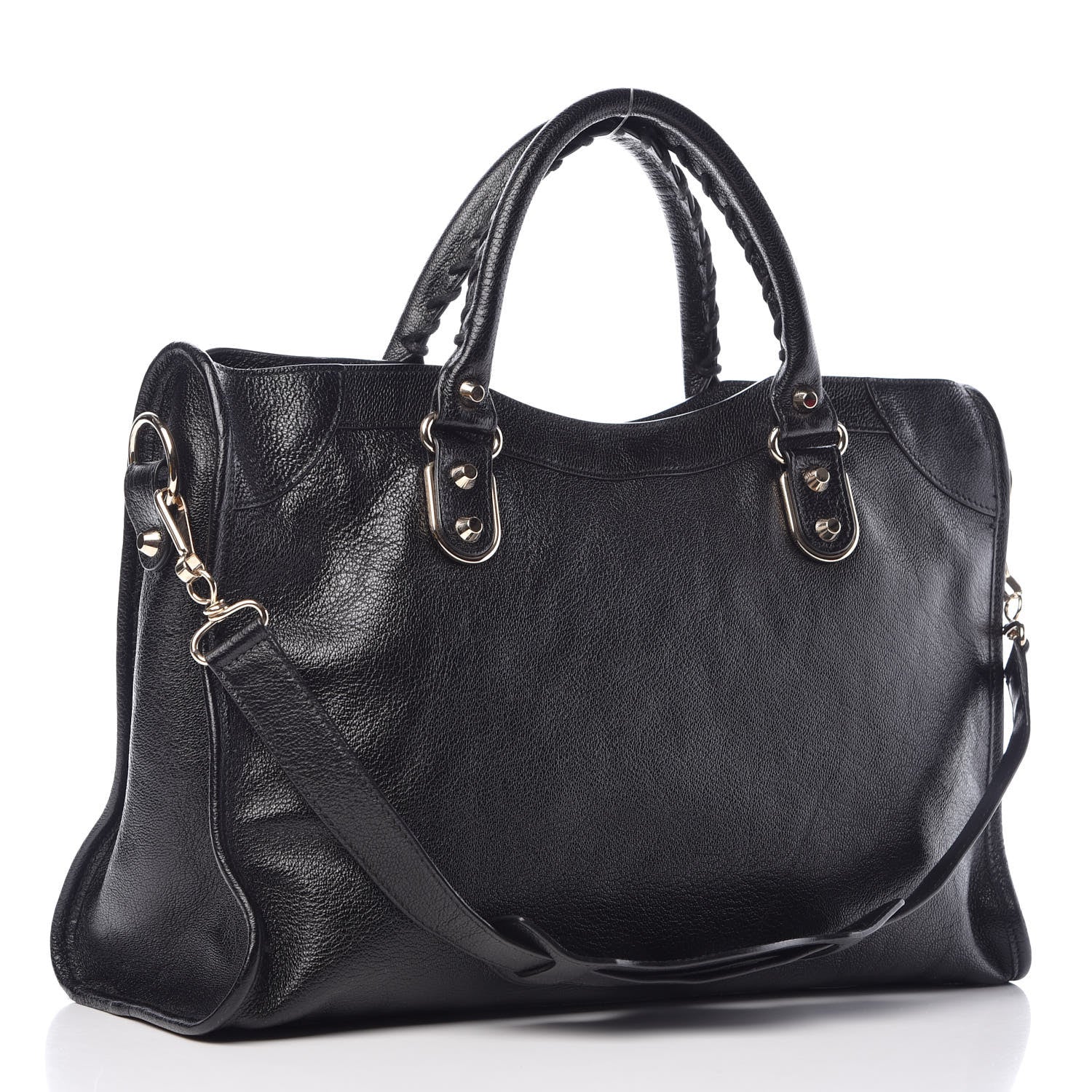 Balenciaga Chevre Gold Metallic Edge Hardware City Black 3 of 8