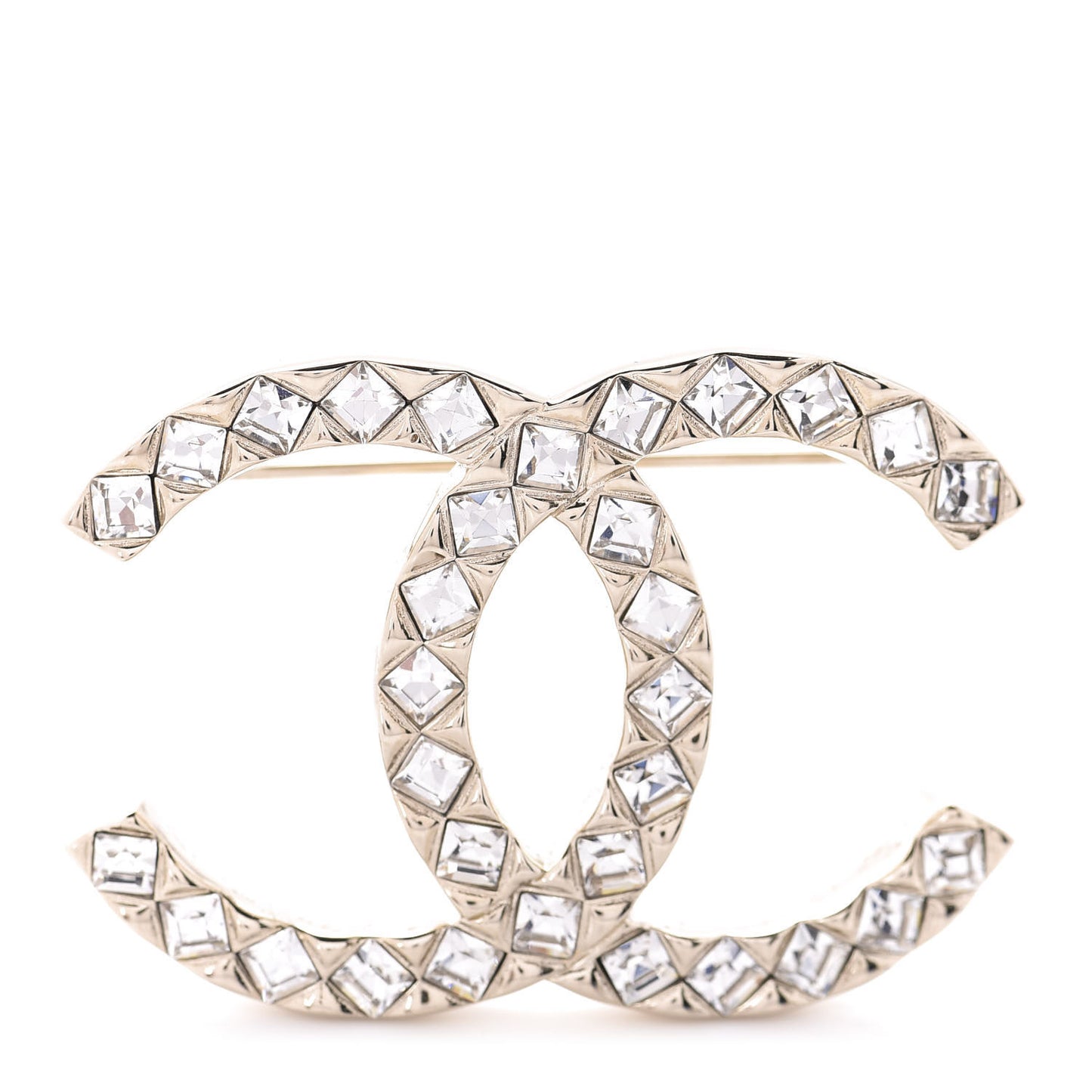 Baguette Crystal High Society CC Brooch Gold