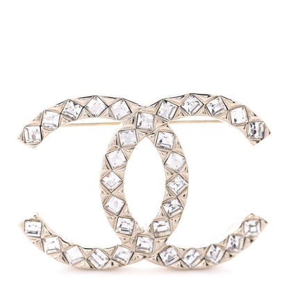 Chanel Baguette Crystal High Society CC Brooch Gold 1 of 5