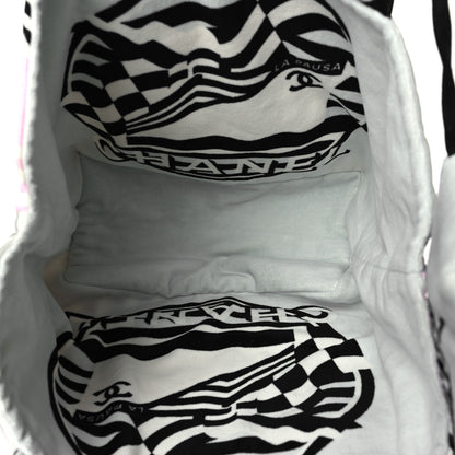 Chanel Terry Cloth Cotton La Pausa Bay Reversible Beach Tote 6 of 11
