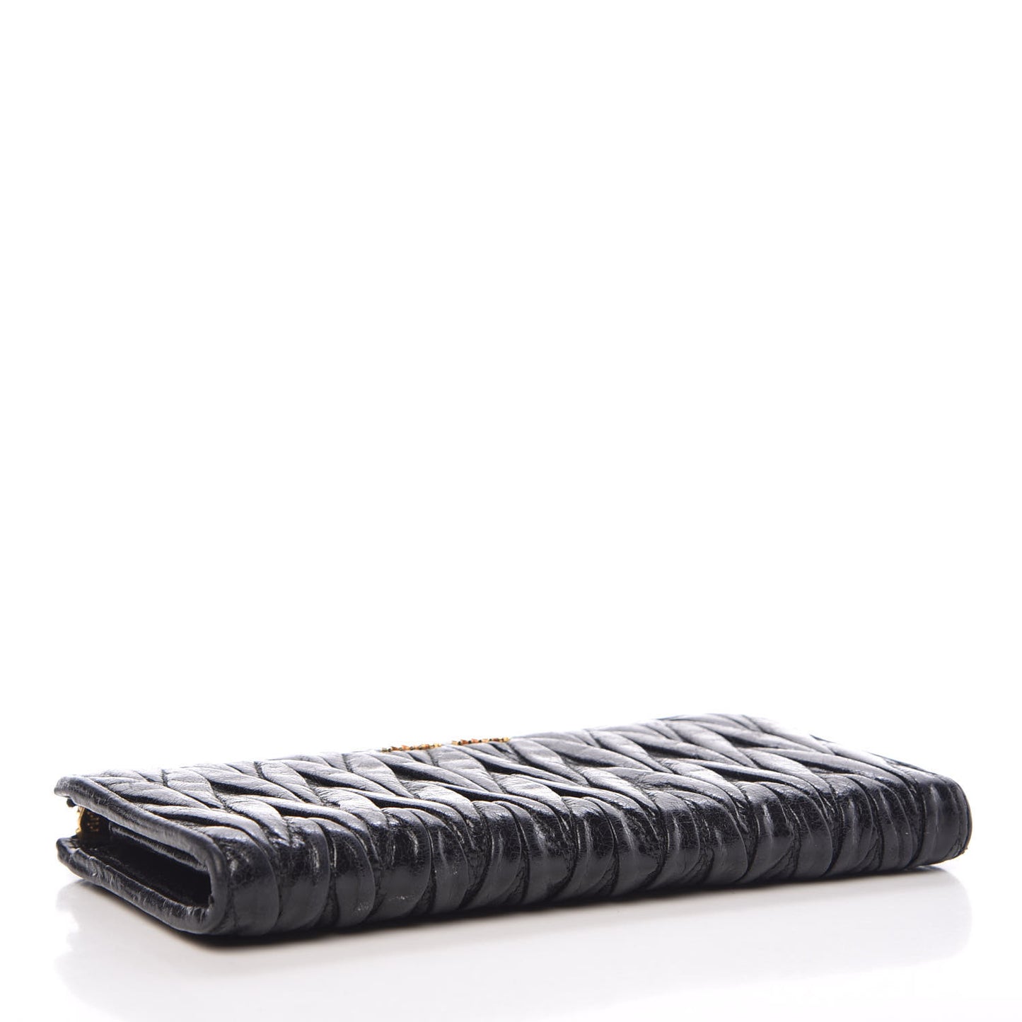 Nappa Matelasse Lux Zip Around Wallet Black