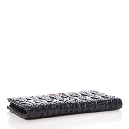 Miu Miu Nappa Matelasse Lux Zip Around Wallet Black 4 of 8
