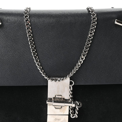 Chloe Suede Smooth Calfskin Drew Shoulder Bag Black 8 of 10