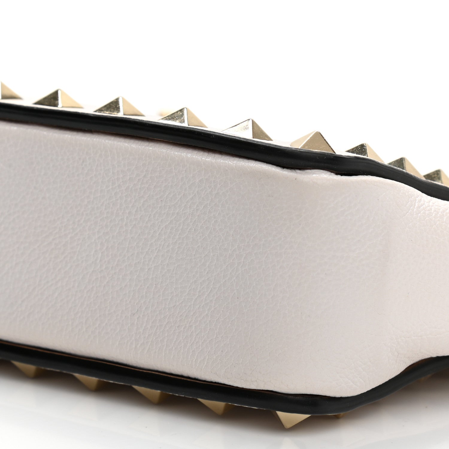 Valentino Garavani Vitello Rockstud Chain Clutch White 9 of 9