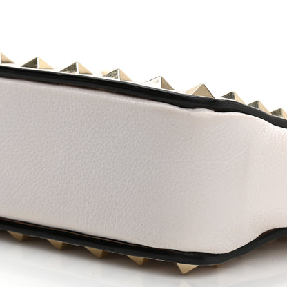 Valentino Garavani Vitello Rockstud Chain Clutch White 9 of 9