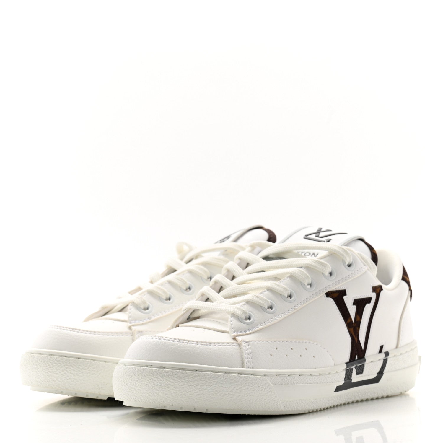 Louis Vuitton Charlie Sneakers 36 White Cacoa Brown 3 of 8