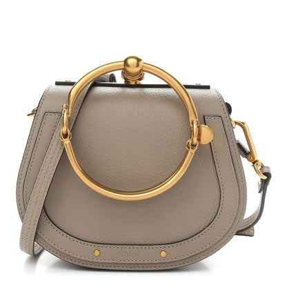 Chloe Calfskin Suede Small Nile Bracelet Bag Motty Grey 1 of 8