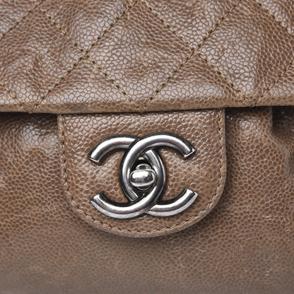 Chanel Caviar Quilted Medium Elastic Flap Brown 7 of 13